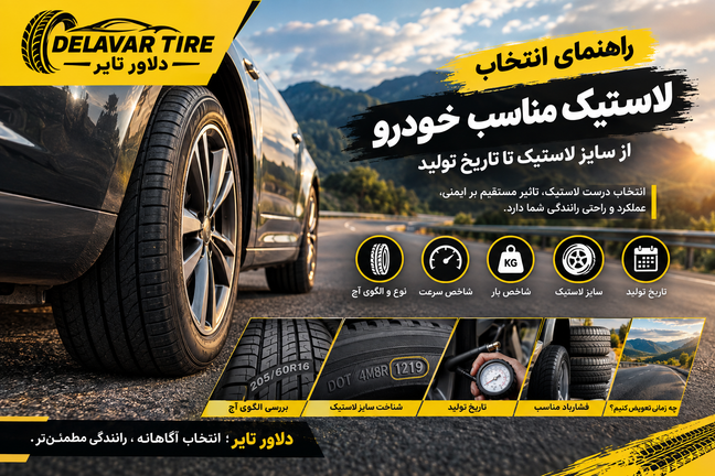 راهنمای انتخاب سایز لاستیک خودرو